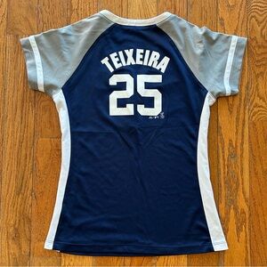 New York Yankees Teixeira 25 Jersey Shirt Top World Series Champions Medium